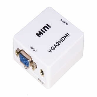 v MINI CONVERTITORE VGA CON AUDIO JACK 3,5MM - VIDEO HDMI